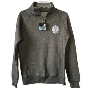 Ouray White Lion Logo Men's Gray Sweatshirt Long Sleeve Sz S